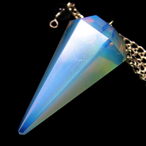 Opalite Faceted Cone Pendulum