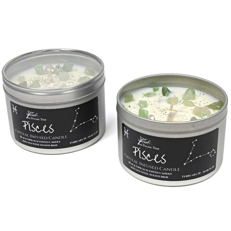 Pisces - Crystal & Jewellery Scented Zodiac Candle