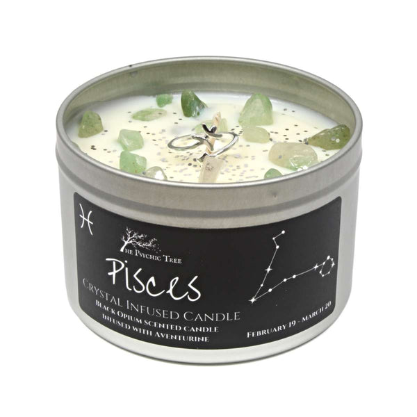 Pisces - Crystal & Jewellery Scented Zodiac Candle