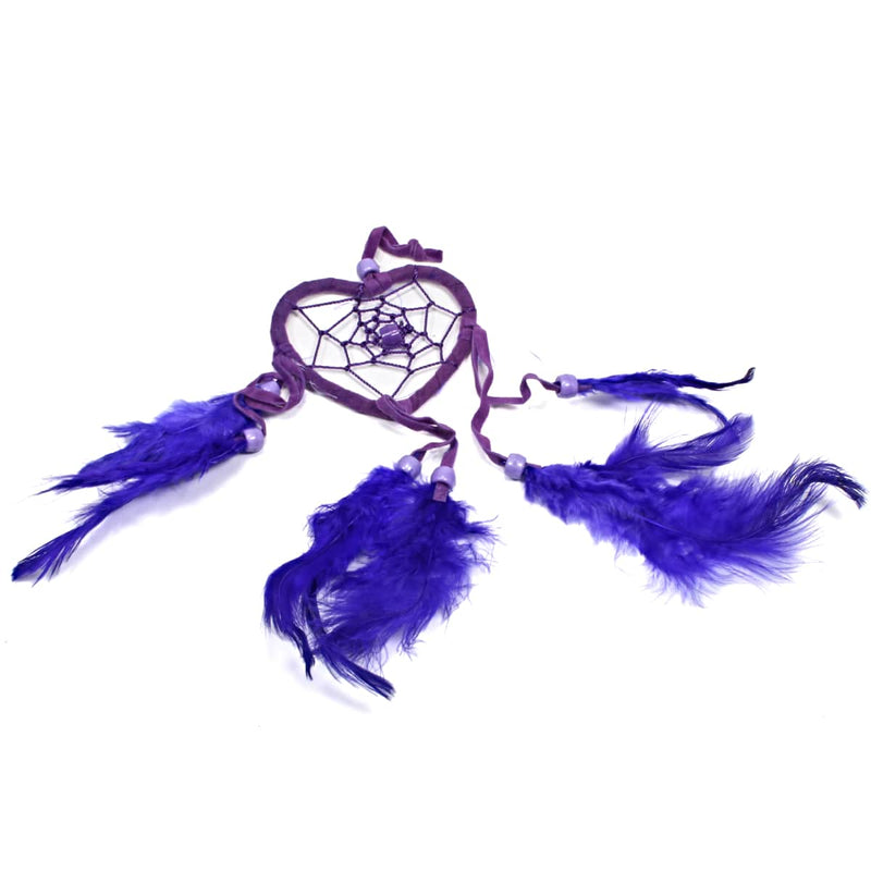 Small Heart Bali Dreamcatcher - Purple