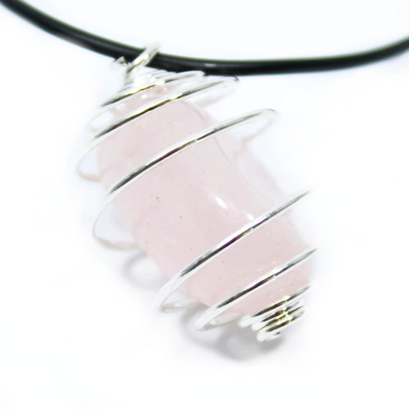 Rose Quartz Wire Wrapped Necklace