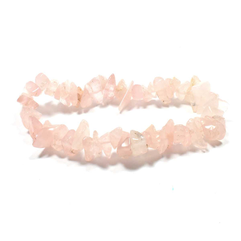 Rose Quartz Stone Chip Bracelet