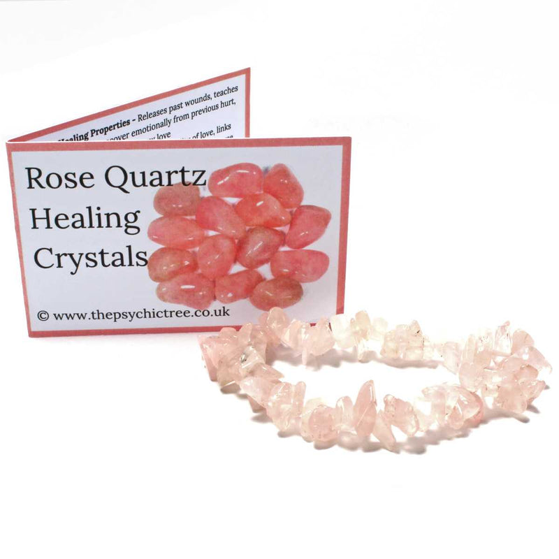 Rose Quartz Stone Chip Bracelet