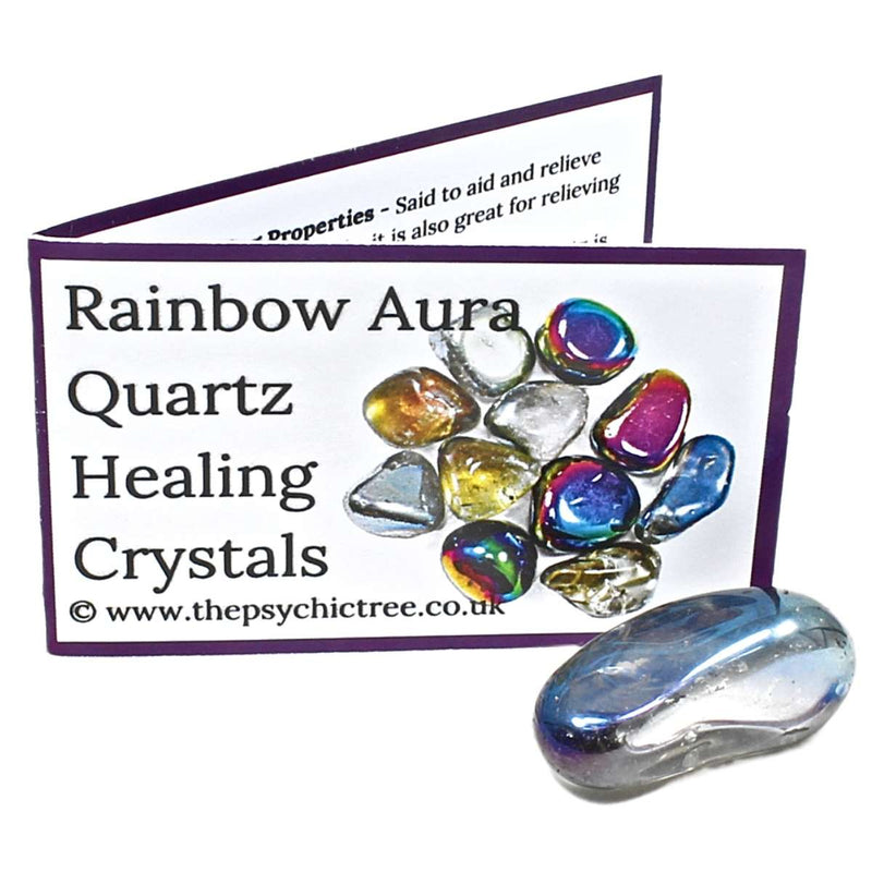 Rainbow Aura Quartz Polished Tumblestone Healing Crystals
