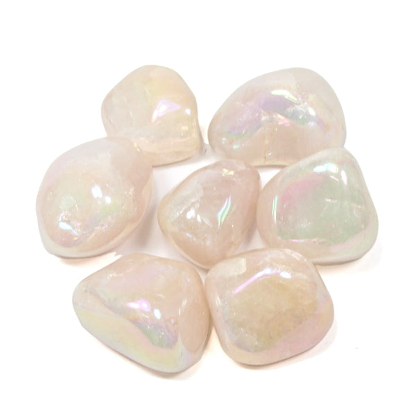 Rose Quartz Aura Polished Tumblestone Healing Crystals