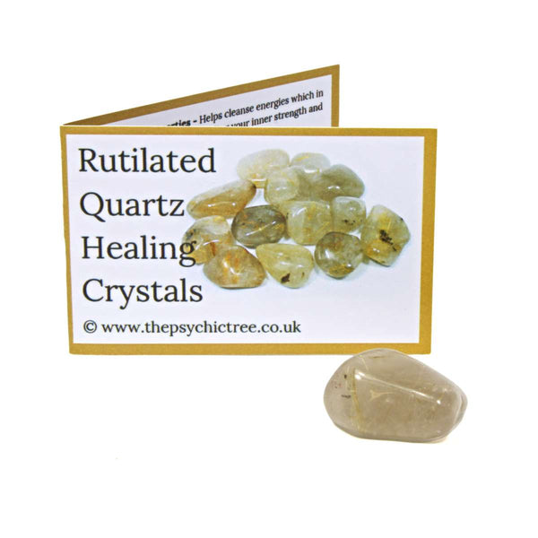 Rutilated Quartz Polished Crystal & Guide Pack