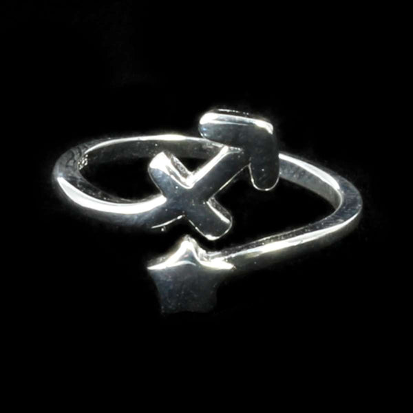 Sagittarius Zodiac Ring - Sterling Silver