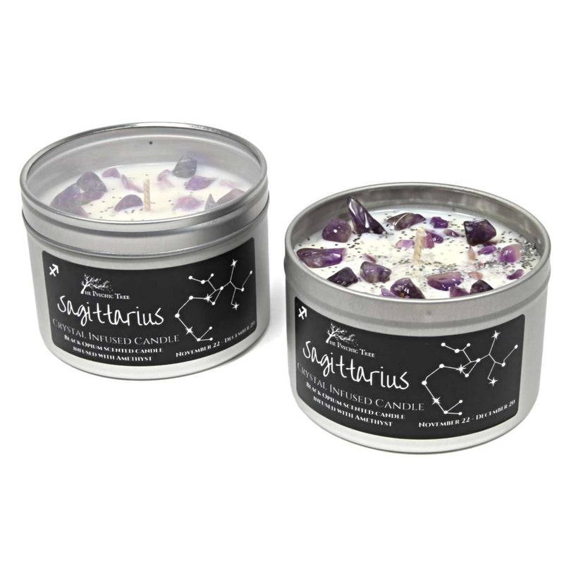 Sagittarius - Crystal & Jewellery Scented Zodiac Candle