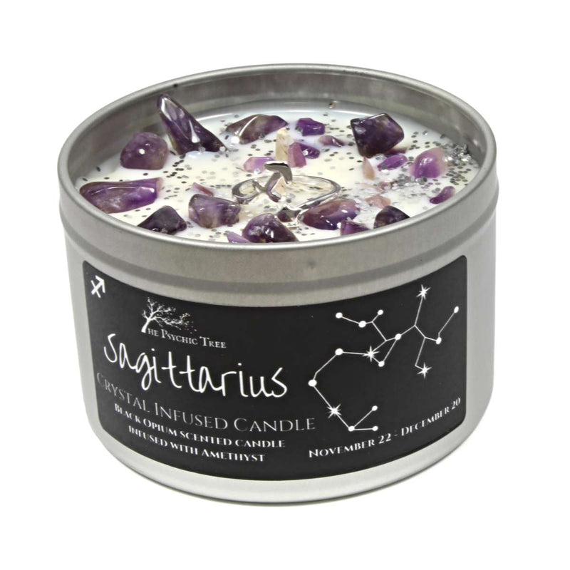Sagittarius - Crystal & Jewellery Scented Zodiac Candle