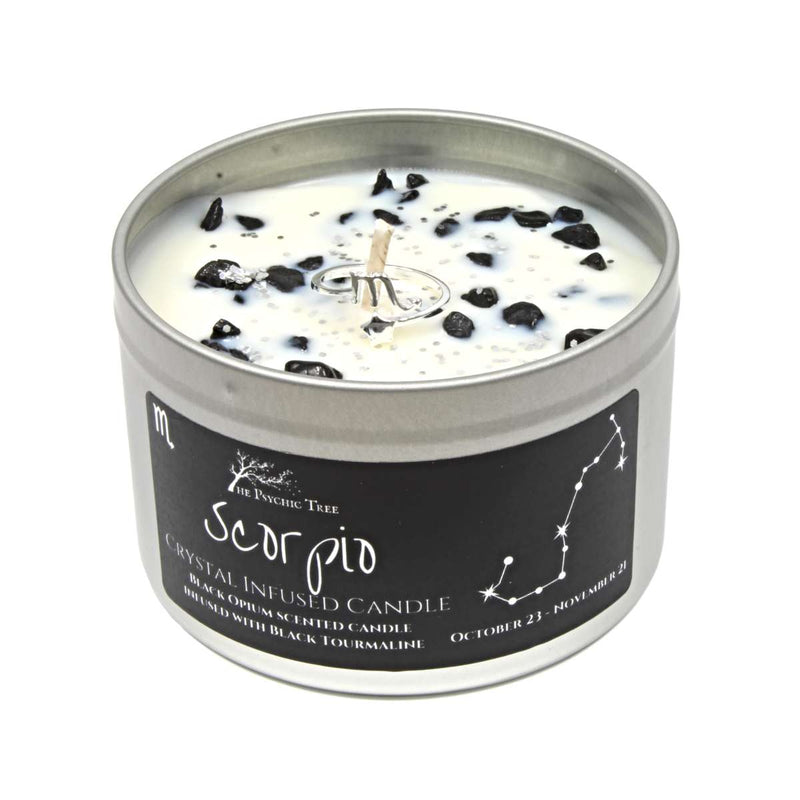 Scorpio - Crystal & Jewellery Scented Zodiac Candle