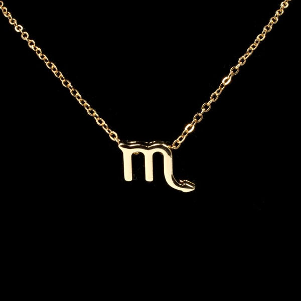 Scorpio Zodiac Gold Necklace