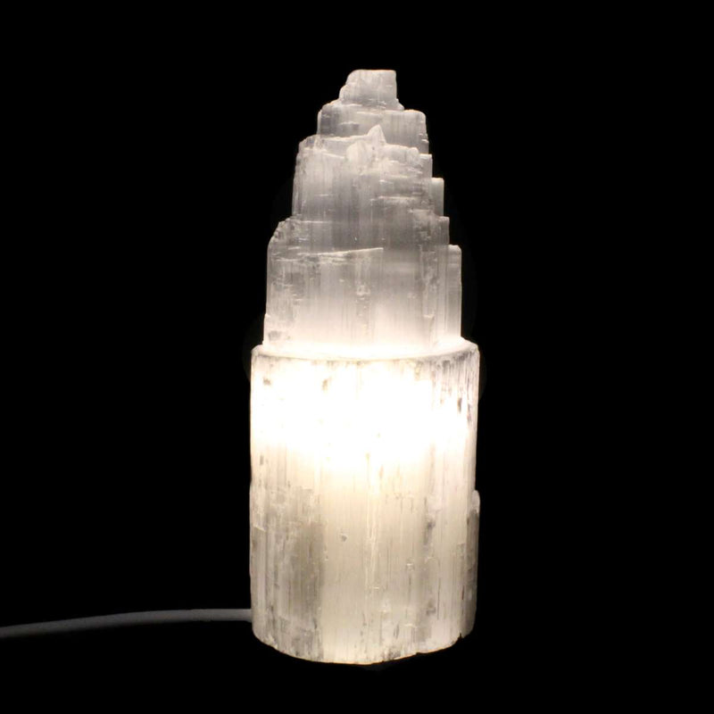 Selenite Mountain Lamp With Plug