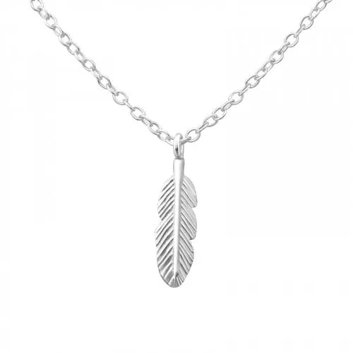 Sterling Silver Feather Necklace