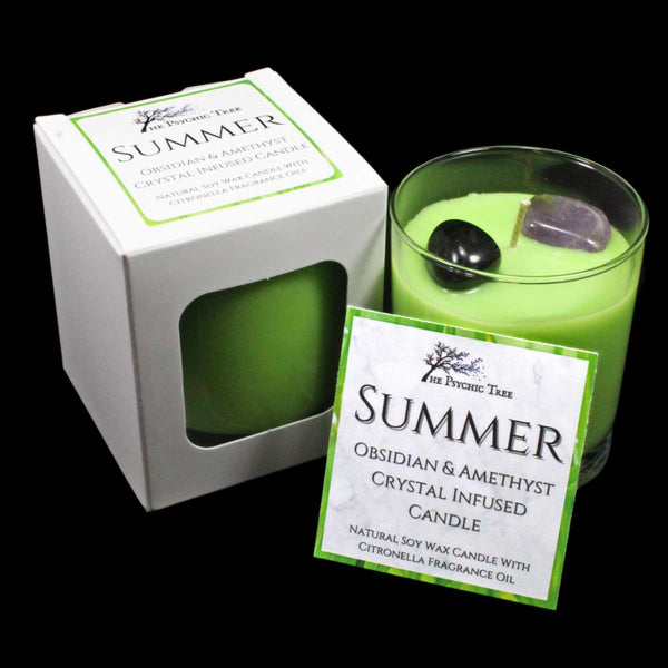 Summer - Crystal Infused Scented Candle