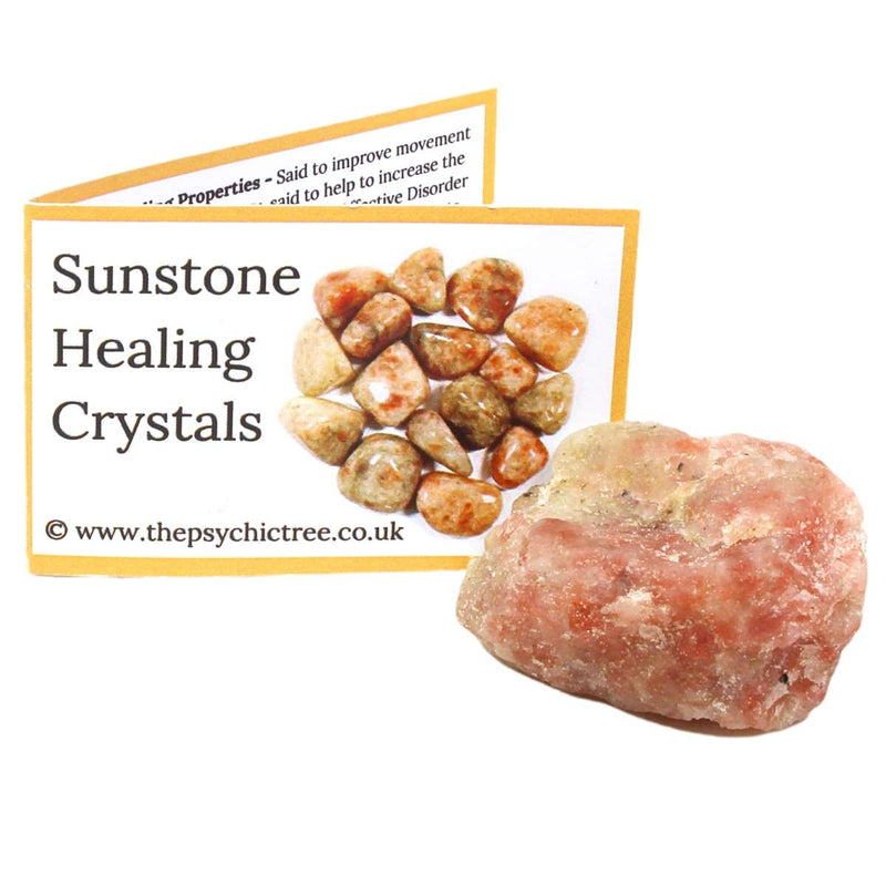 Sunstone Rough Crystal & Guide Pack