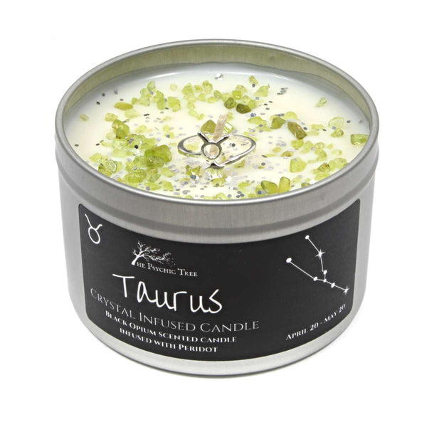 Taurus - Crystal & Jewellery Scented Zodiac Candle