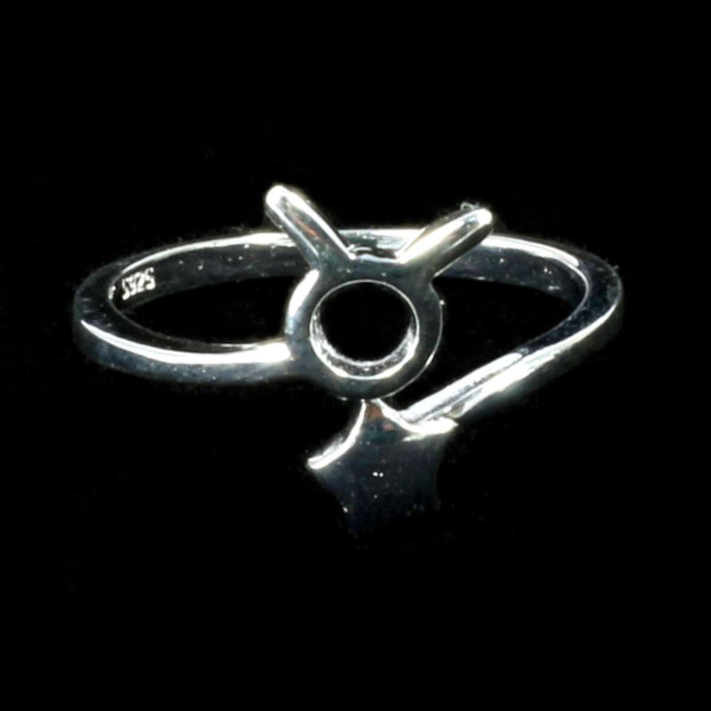 Taurus Zodiac Ring - Sterling Silver