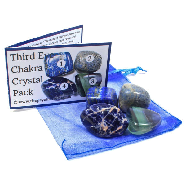 Third Eye Chakra Healing Crystal Pack