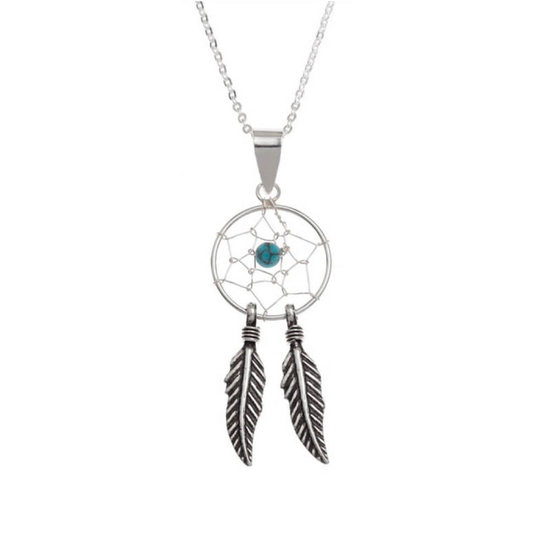 Silver Dreamcatcher Necklace (Large) - Sterling Silver