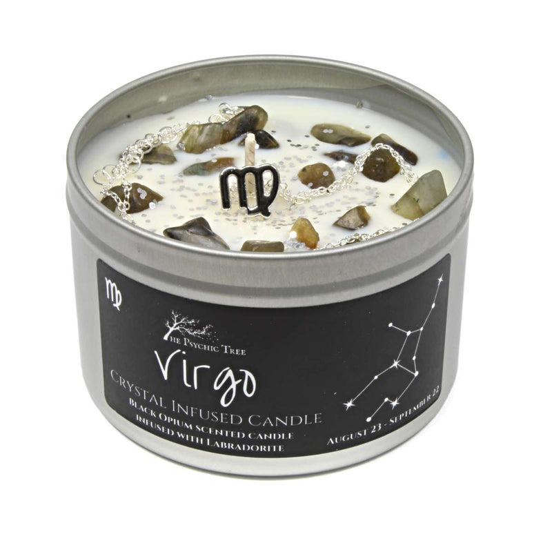 Virgo - Crystal & Jewellery Scented Zodiac Candle