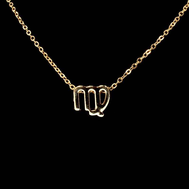 Virgo Zodiac Gold Necklace