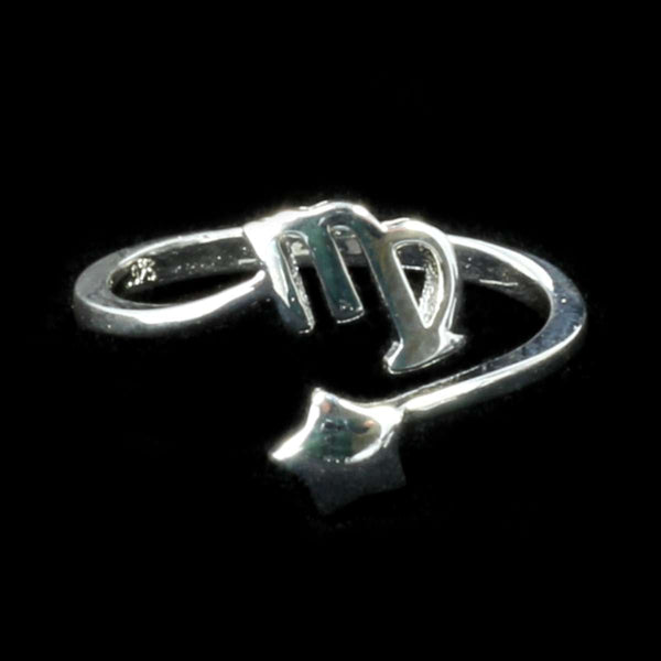Virgo Zodiac Ring - Sterling Silver