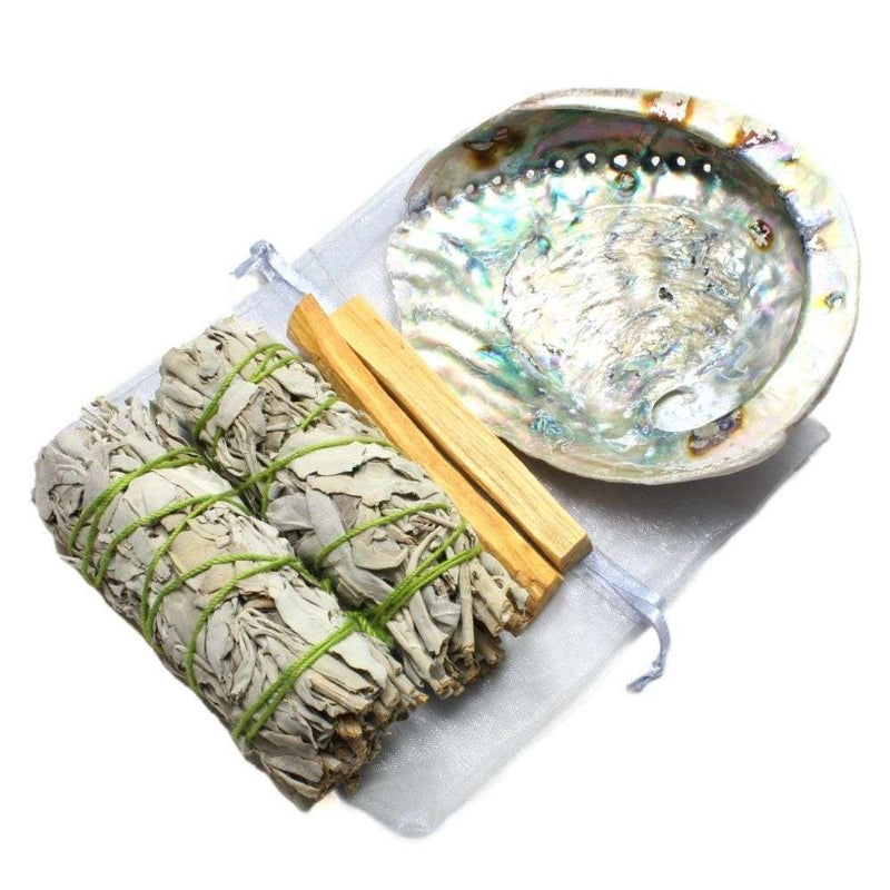 Large Abalone Shell and Sage Smudge