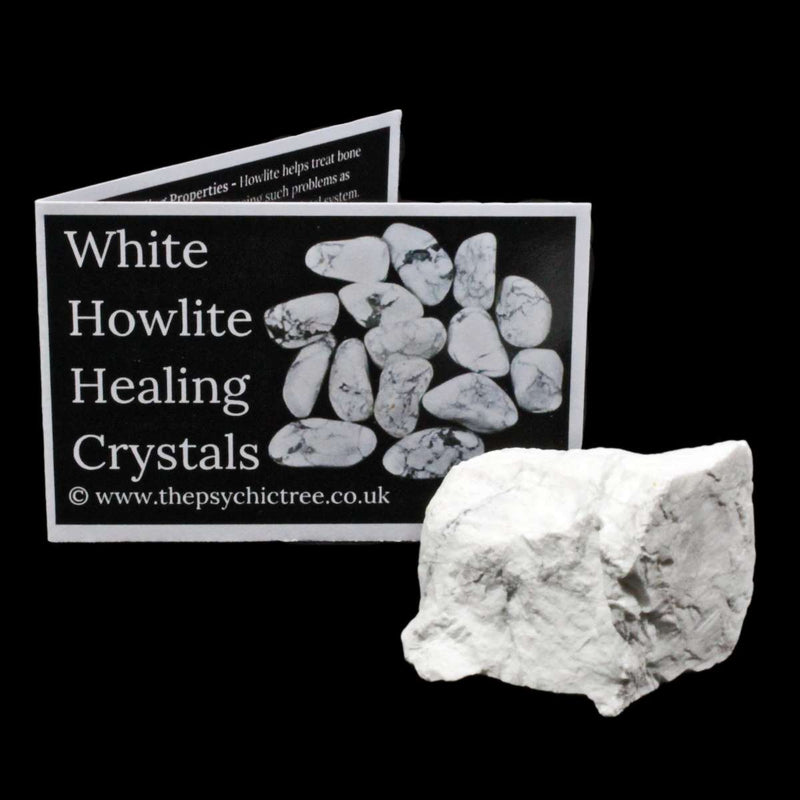 White Howlite Rough Crystal & Guide Pack