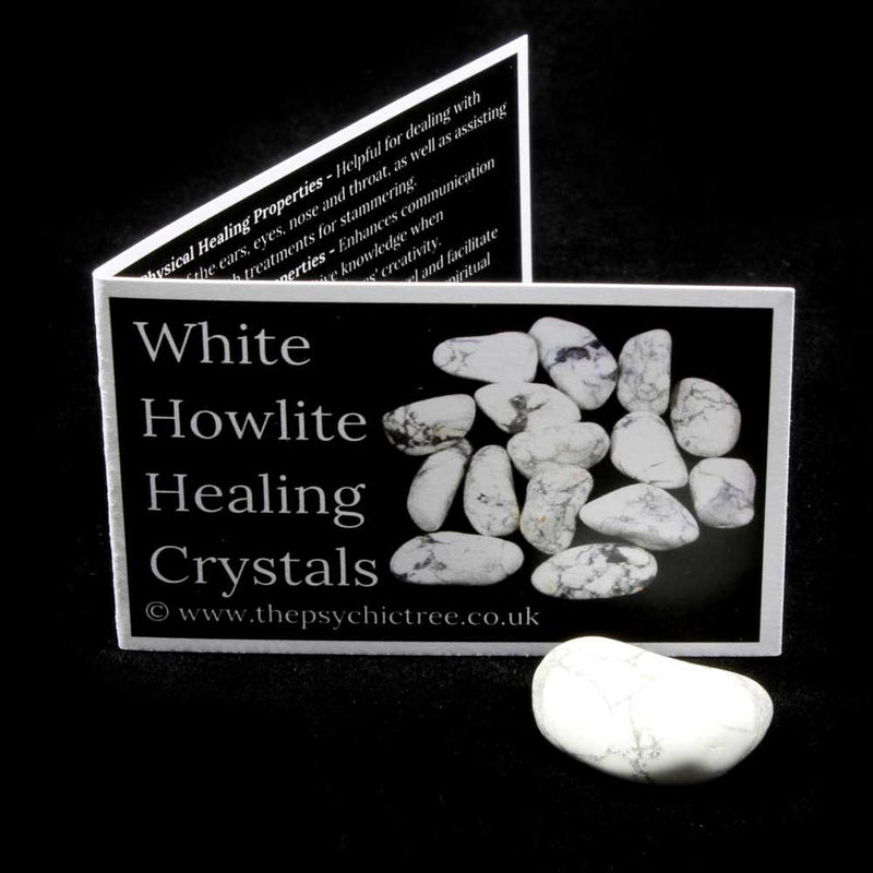 White Howlite Polished Tumblestone Healing Crystals