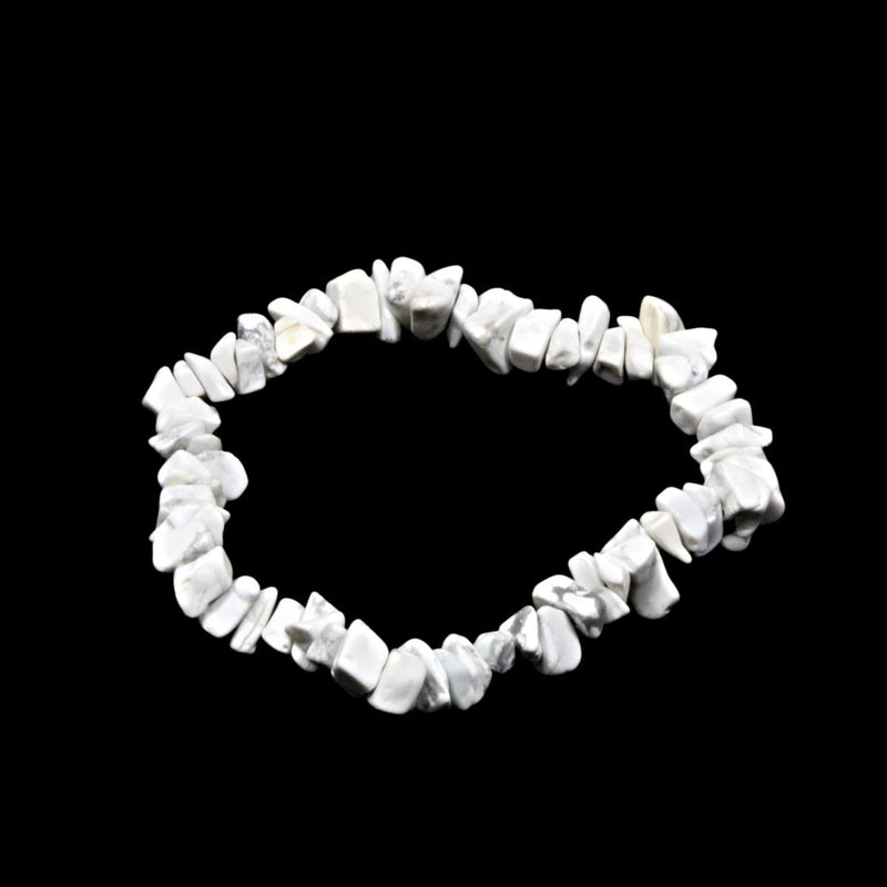 White Howlite Stone Chip Bracelet