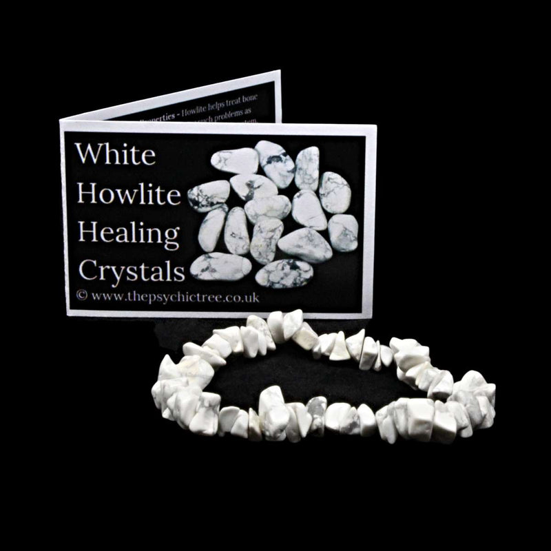 White Howlite Stone Chip Bracelet