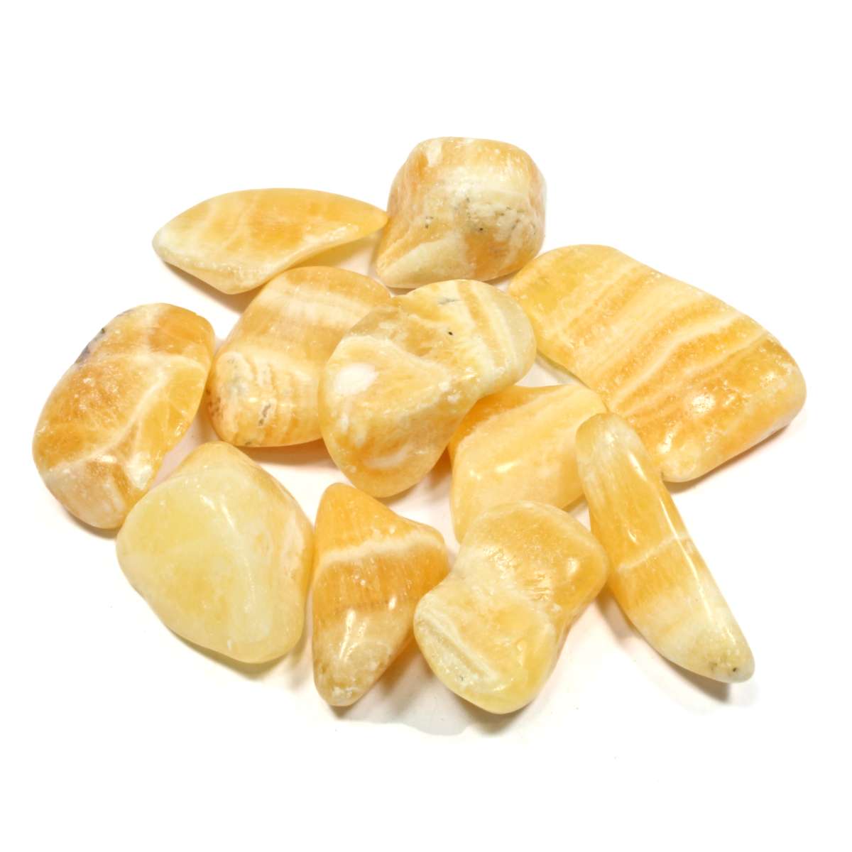 Yellow Calcite Healing Crystal Polished Tumblestone