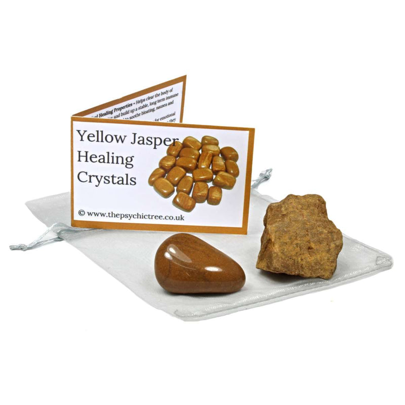 Yellow Jasper Rough 'n' Tumble Crystal Pack