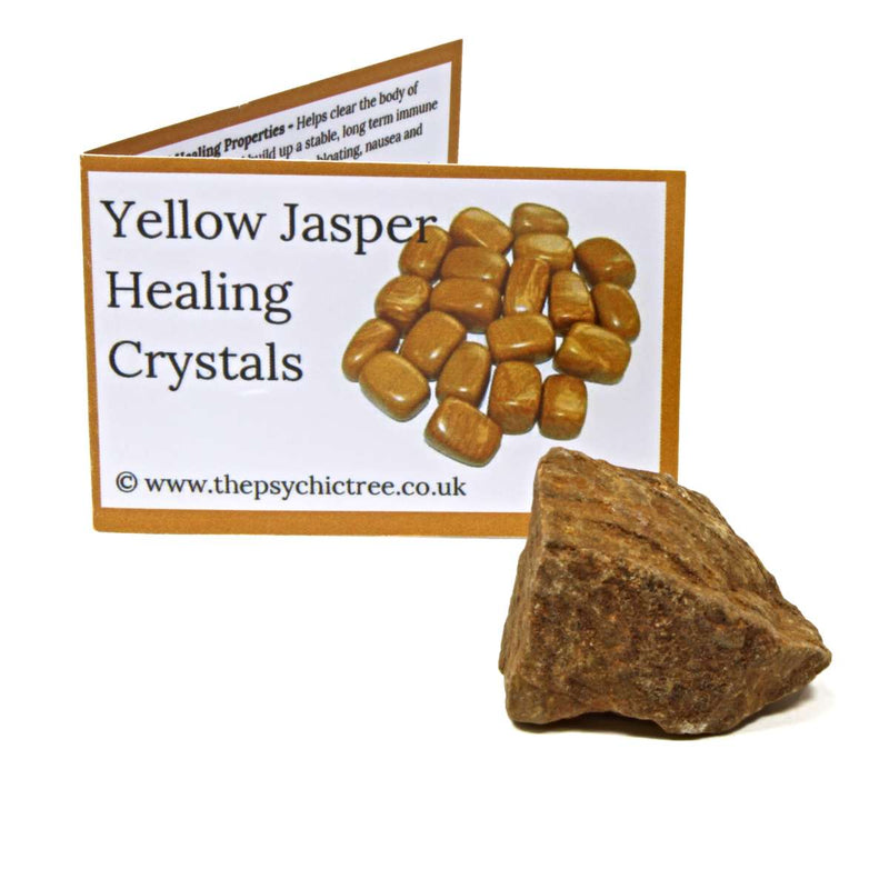 Yellow Jasper Rough Crystal & Guide Pack