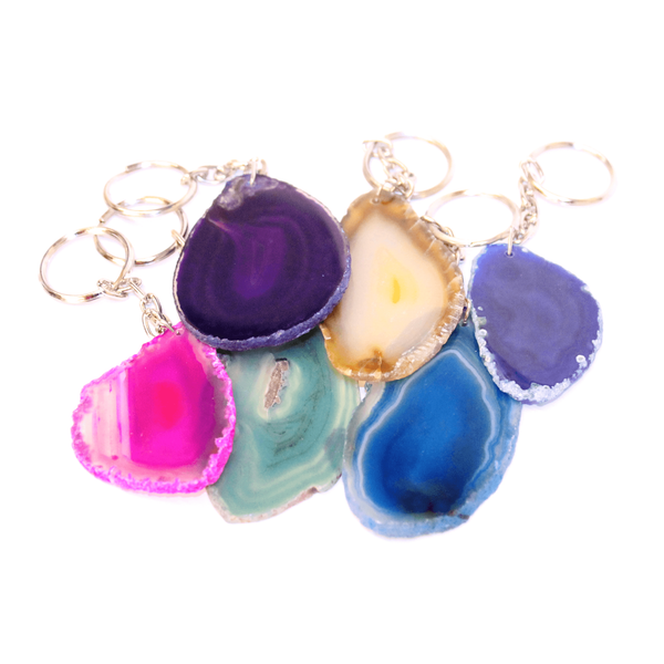 Agate Coloured Keyring