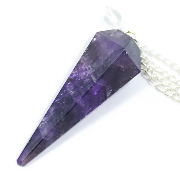 Amethyst Faceted Cone Pendulum