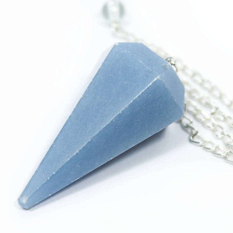 Angelite Faceted Cone Pendulum