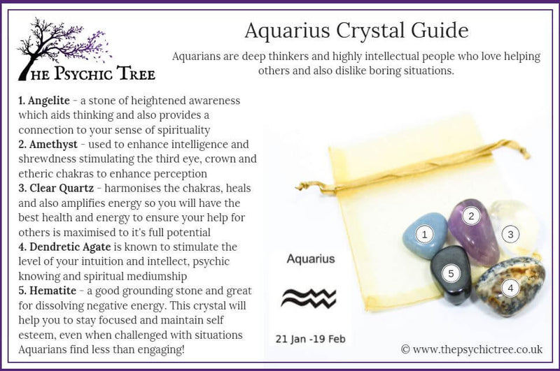 Aquarius - Sign Of The Zodiac Healing Crystal Pack