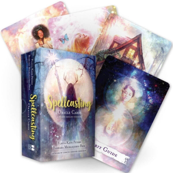 Spellcasting Oracle Cards : A 48-Card Deck and Guidebook by Flavia Kate Peters & Barbara Meiklejohn-Free