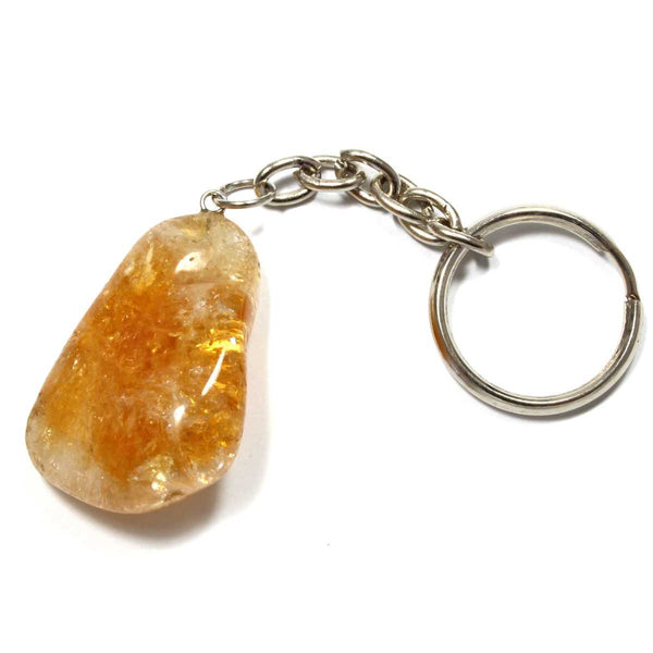 Citrine Tumblestone Keyring