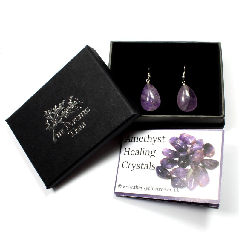 Amethyst Teardrop Earrings