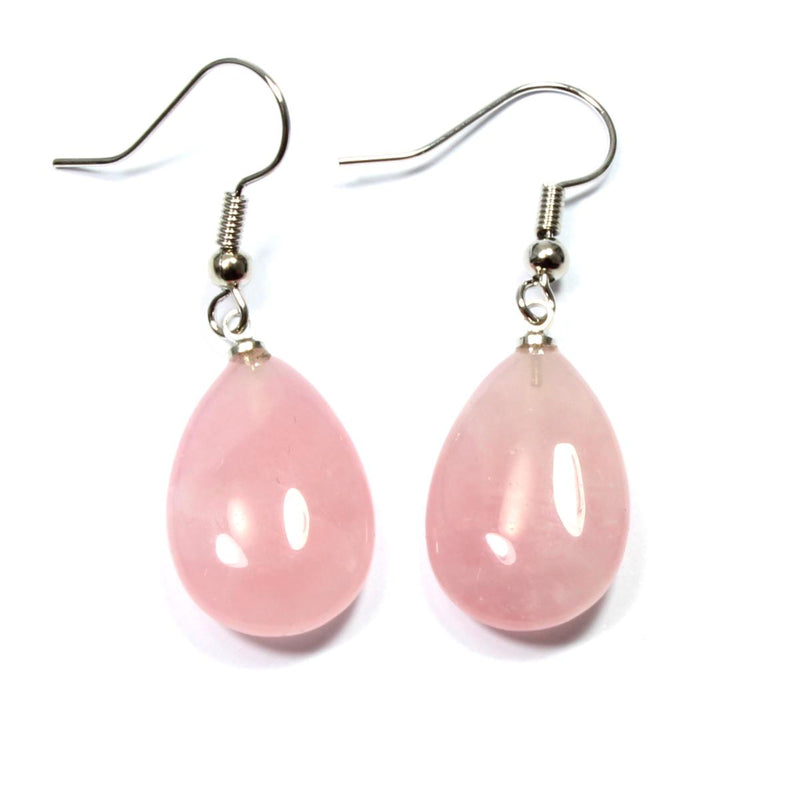 Rose Quartz Teardrop Earrings