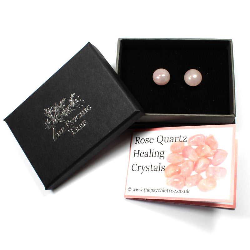 Rose Quartz Stud Earrings