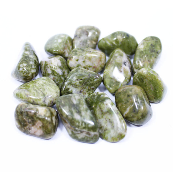 Spotted Epidote Polished Tumblestone Healing Crystals