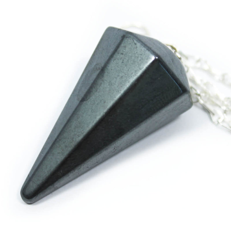Hematite Faceted Cone Pendulum