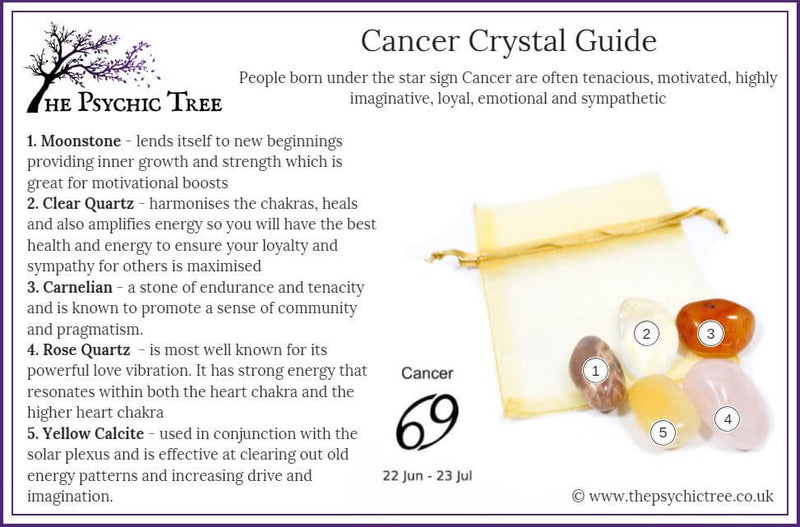 Cancer - Sign Of The Zodiac Healing Crystal Pack