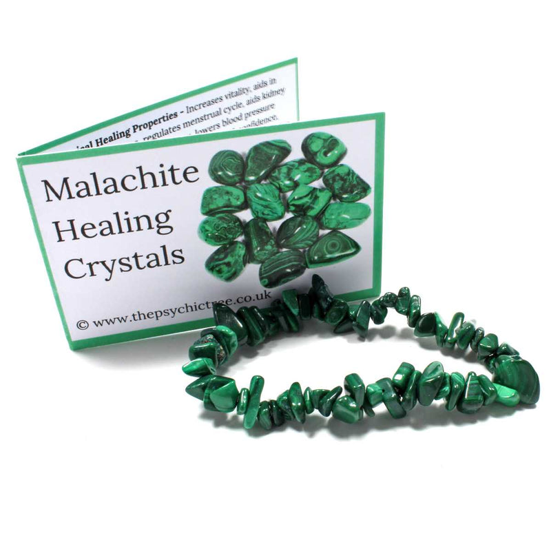 Malachite Stone Chip Bracelet