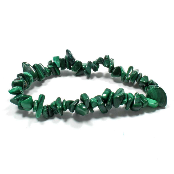 Malachite Stone Chip Bracelet