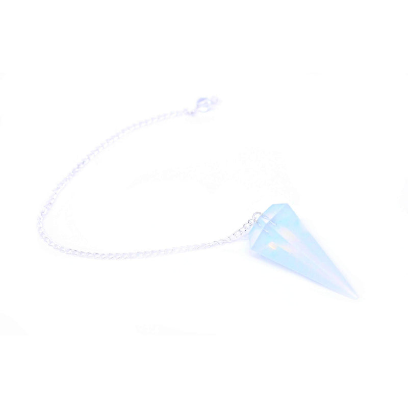 Opalite Faceted Cone Pendulum