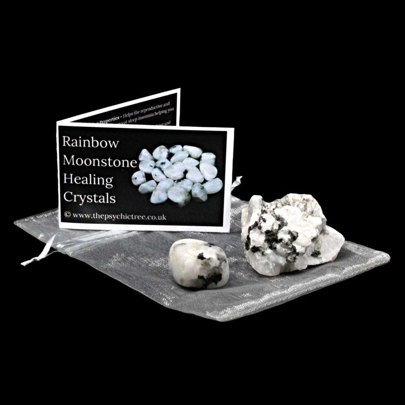 Rainbow Moonstone Rough 'n' Tumble Crystal Pack